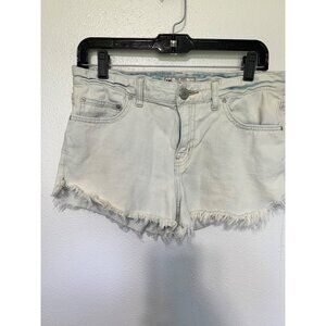 Free People Denim Shorts Light Acid Wash Junior 28